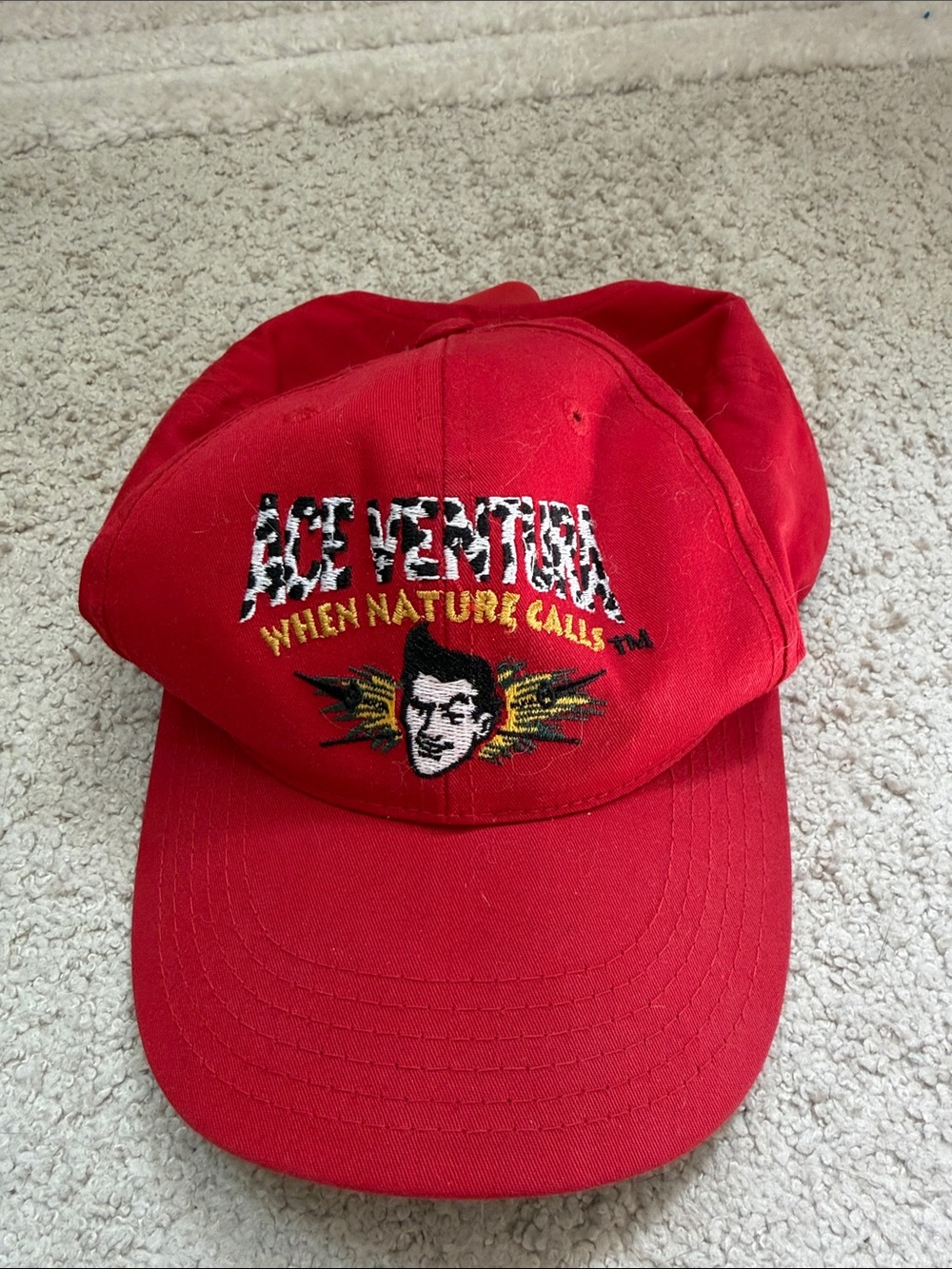 VINTAGE RARE ACE VENTURA Embroidered Baseball Cap official 1997 merch